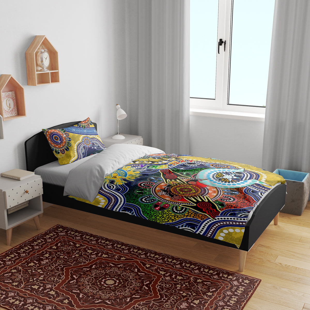 Personalised Eels NAIDOC Week 2024 Bedding Set Australia Aboriginal Dot Painting