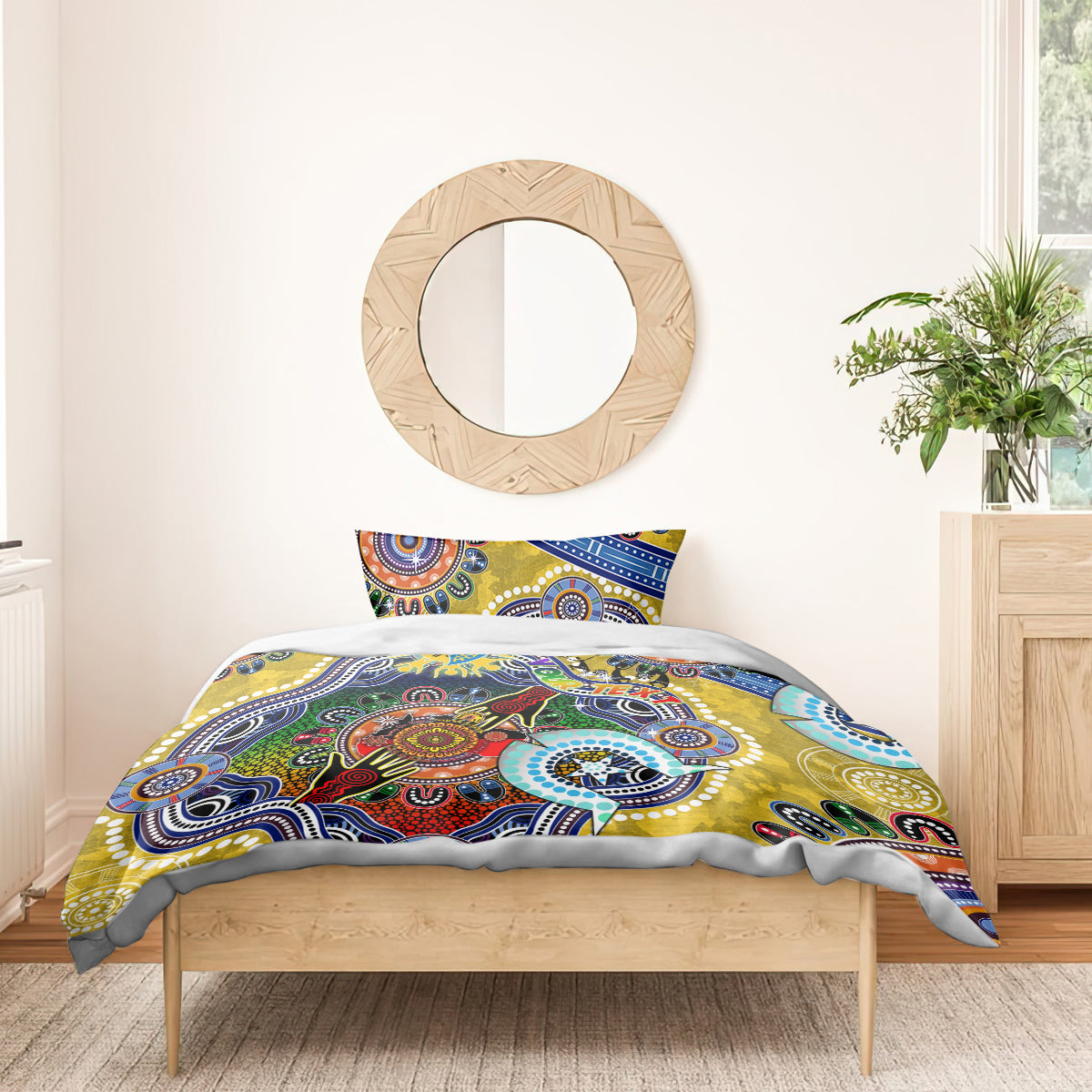 Personalised Eels NAIDOC Week 2024 Bedding Set Australia Aboriginal Dot Painting
