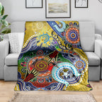 Personalised Eels NAIDOC Week 2024 Blanket Australia Aboriginal Dot Painting