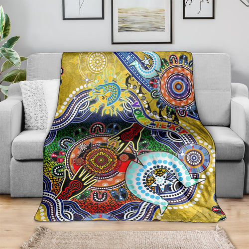 Personalised Eels NAIDOC Week 2024 Blanket Australia Aboriginal Dot Painting