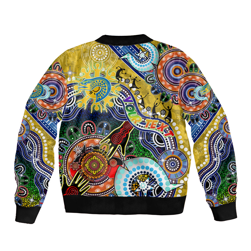Personalised Eels NAIDOC Week 2024 Bomber Jacket Australia Aboriginal Dot Painting