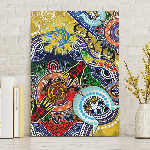 Personalised Eels NAIDOC Week 2024 Canvas Wall Art Australia Aboriginal Dot Painting