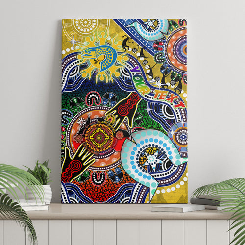 Personalised Eels NAIDOC Week 2024 Canvas Wall Art Australia Aboriginal Dot Painting
