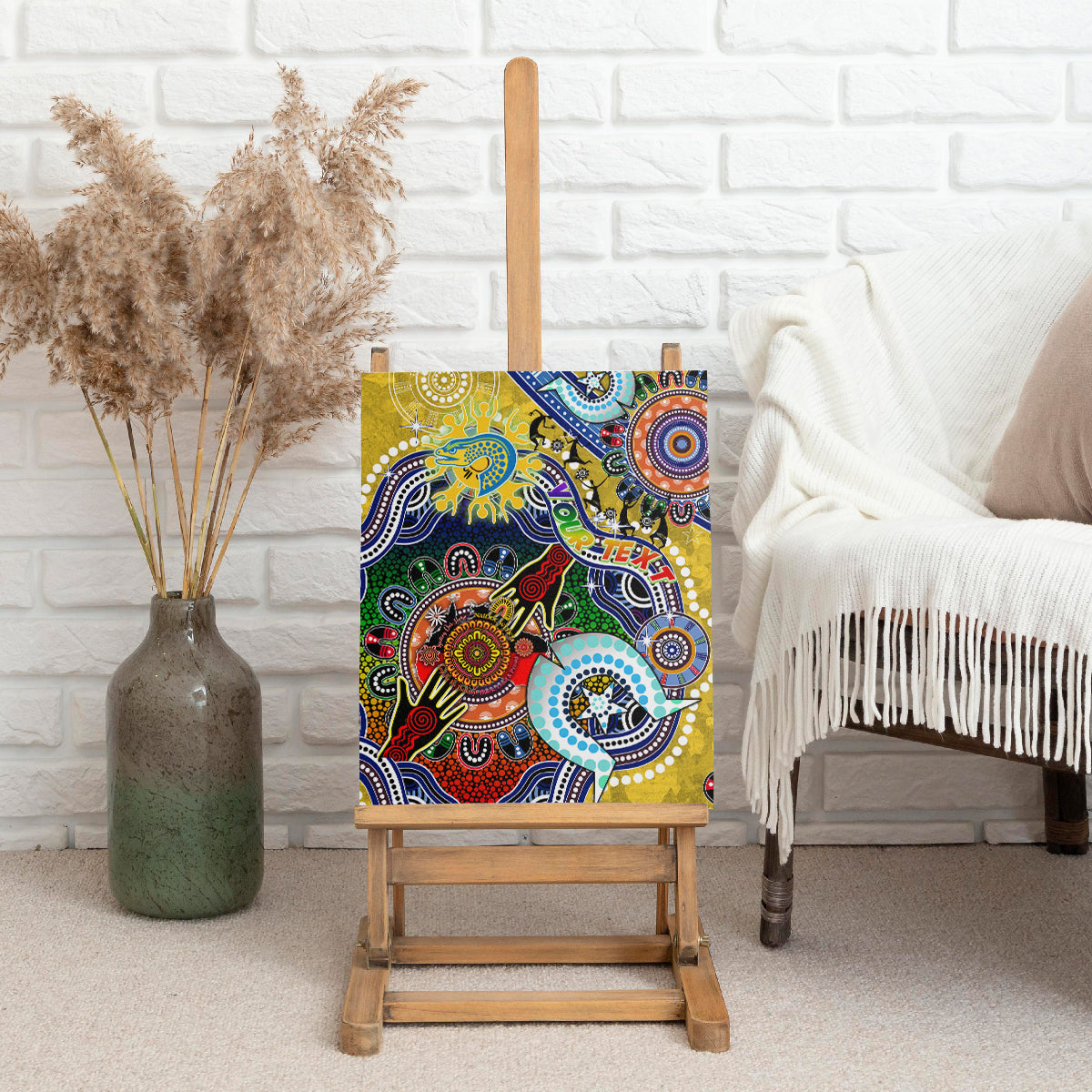 Personalised Eels NAIDOC Week 2024 Canvas Wall Art Australia Aboriginal Dot Painting