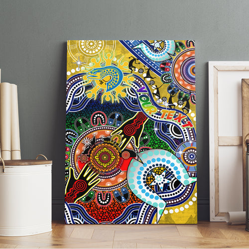Personalised Eels NAIDOC Week 2024 Canvas Wall Art Australia Aboriginal Dot Painting