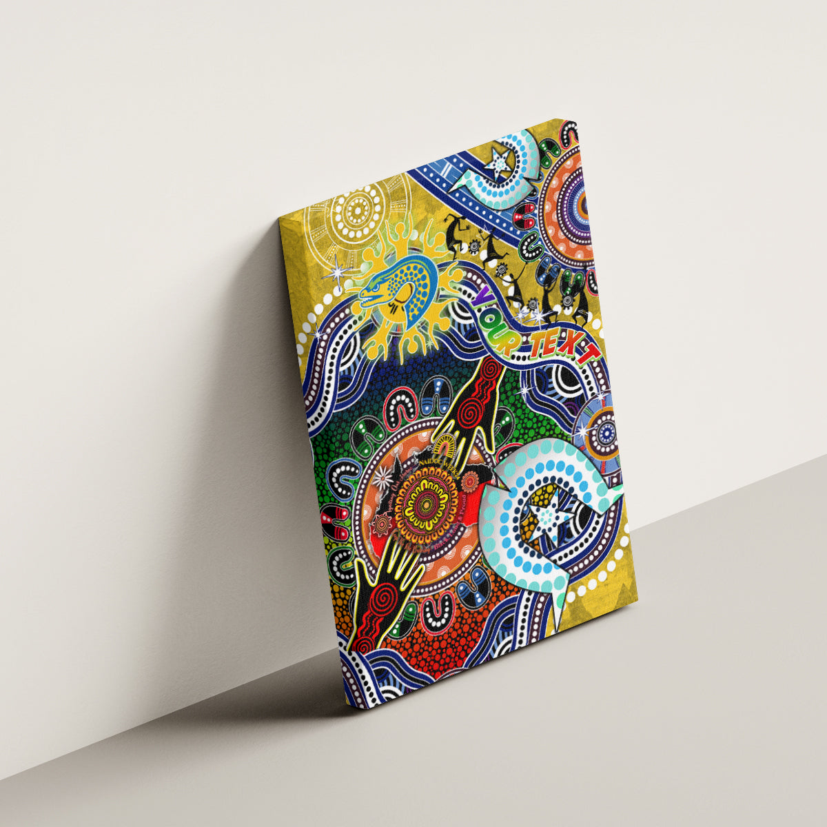 Personalised Eels NAIDOC Week 2024 Canvas Wall Art Australia Aboriginal Dot Painting