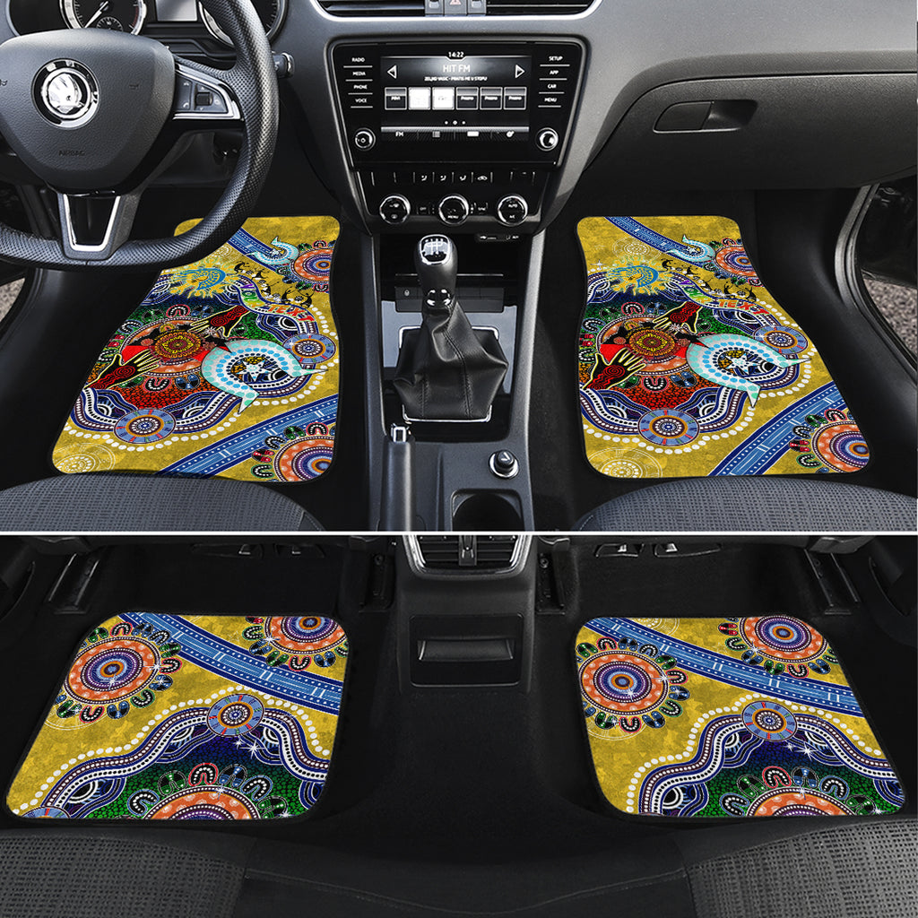 Personalised Eels NAIDOC Week 2024 Car Mats Australia Aboriginal Dot Painting