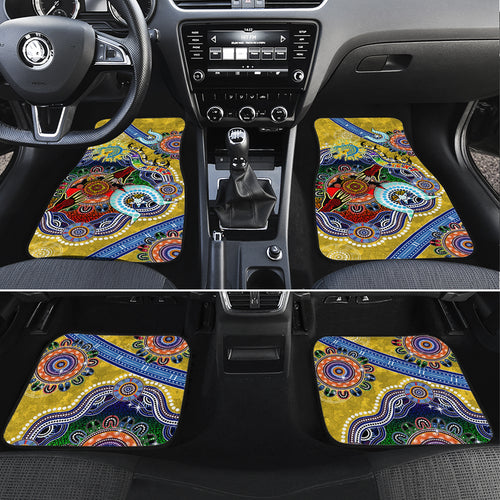 Personalised Eels NAIDOC Week 2024 Car Mats Australia Aboriginal Dot Painting