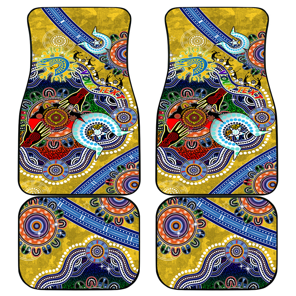 Personalised Eels NAIDOC Week 2024 Car Mats Australia Aboriginal Dot Painting