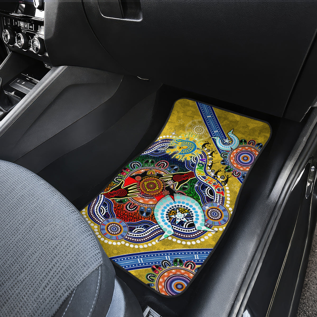 Personalised Eels NAIDOC Week 2024 Car Mats Australia Aboriginal Dot Painting