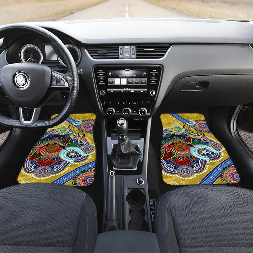Personalised Eels NAIDOC Week 2024 Car Mats Australia Aboriginal Dot Painting