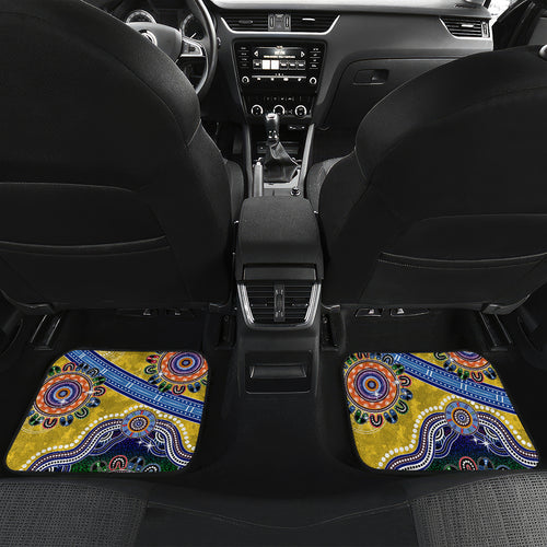 Personalised Eels NAIDOC Week 2024 Car Mats Australia Aboriginal Dot Painting