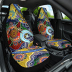 Personalised Eels NAIDOC Week 2024 Car Seat Cover Australia Aboriginal Dot Painting