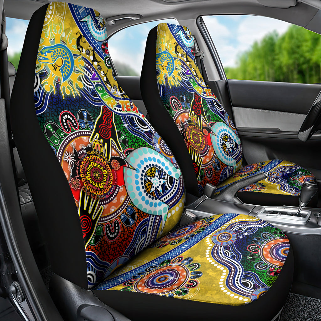 Personalised Eels NAIDOC Week 2024 Car Seat Cover Australia Aboriginal Dot Painting