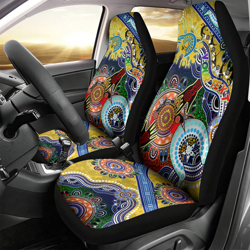 Personalised Eels NAIDOC Week 2024 Car Seat Cover Australia Aboriginal Dot Painting