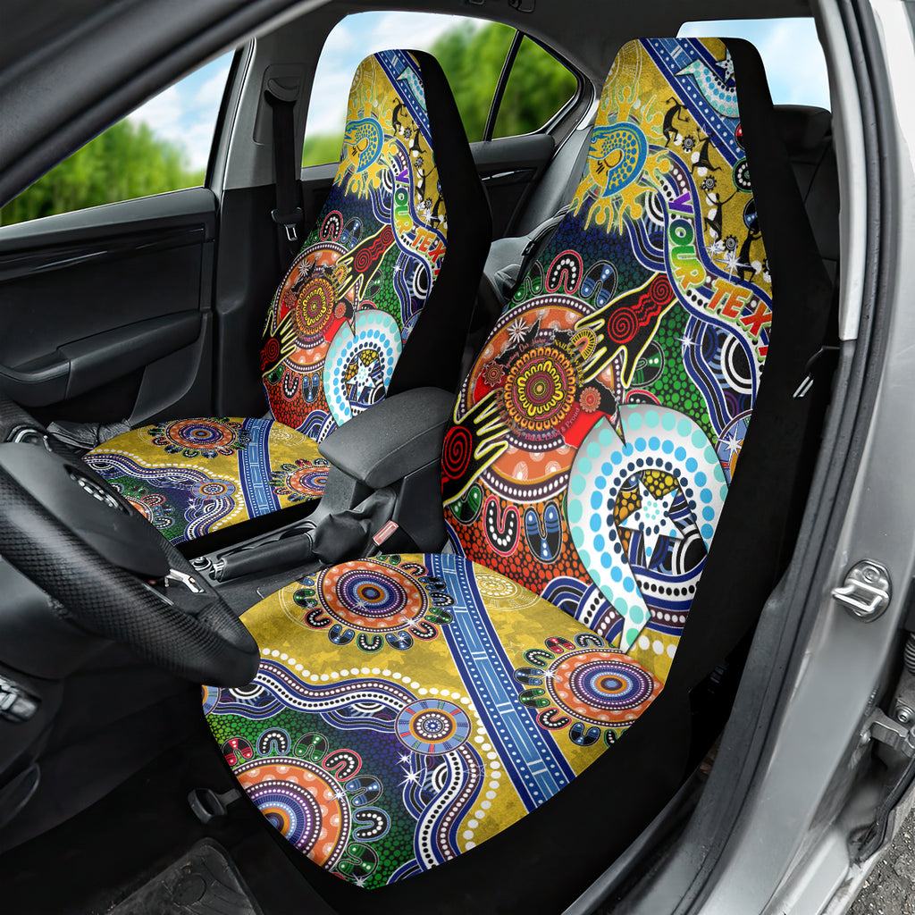 Personalised Eels NAIDOC Week 2024 Car Seat Cover Australia Aboriginal Dot Painting