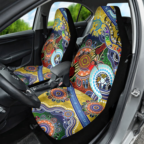 Personalised Eels NAIDOC Week 2024 Car Seat Cover Australia Aboriginal Dot Painting