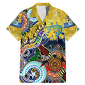 Personalised Eels NAIDOC Week 2024 Family Matching Mermaid Dress and Hawaiian Shirt Australia Aboriginal Dot Painting