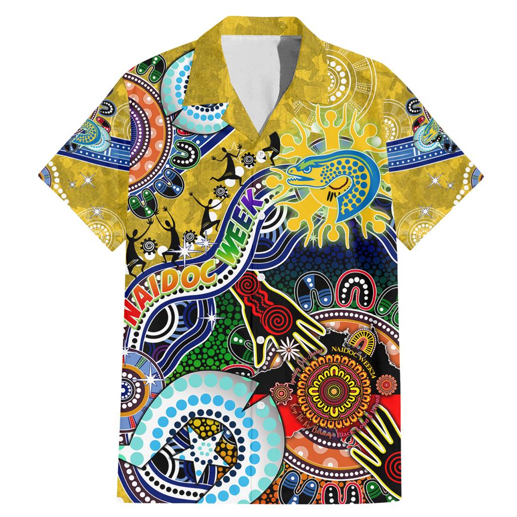 Personalised Eels NAIDOC Week 2024 Family Matching Mermaid Dress and Hawaiian Shirt Australia Aboriginal Dot Painting