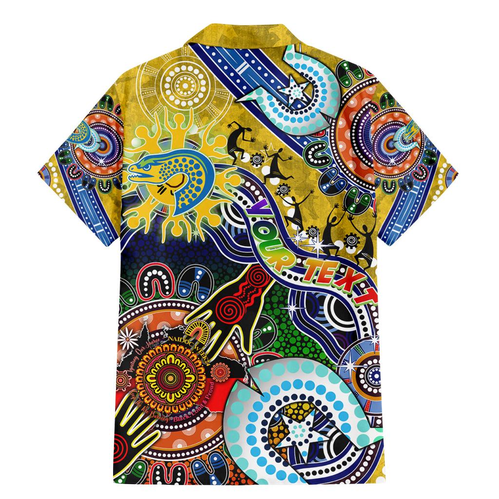 Personalised Eels NAIDOC Week 2024 Family Matching Mermaid Dress and Hawaiian Shirt Australia Aboriginal Dot Painting
