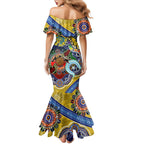 Personalised Eels NAIDOC Week 2024 Family Matching Mermaid Dress and Hawaiian Shirt Australia Aboriginal Dot Painting