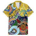 Personalised Eels NAIDOC Week 2024 Family Matching Tank Maxi Dress and Hawaiian Shirt Australia Aboriginal Dot Painting