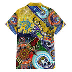 Personalised Eels NAIDOC Week 2024 Family Matching Tank Maxi Dress and Hawaiian Shirt Australia Aboriginal Dot Painting