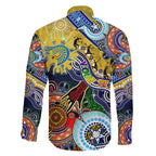 Personalised Eels NAIDOC Week 2024 Family Matching Tank Maxi Dress and Hawaiian Shirt Australia Aboriginal Dot Painting