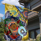Personalised Eels NAIDOC Week 2024 Garden Flag Australia Aboriginal Dot Painting