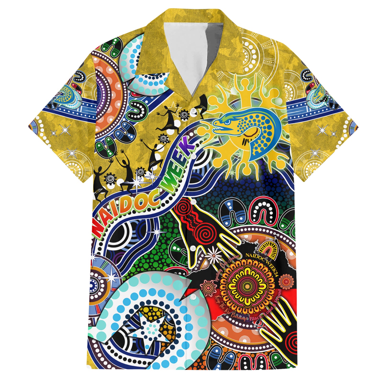 Personalised Eels NAIDOC Week 2024 Hawaiian Shirt Australia Aboriginal Dot Painting