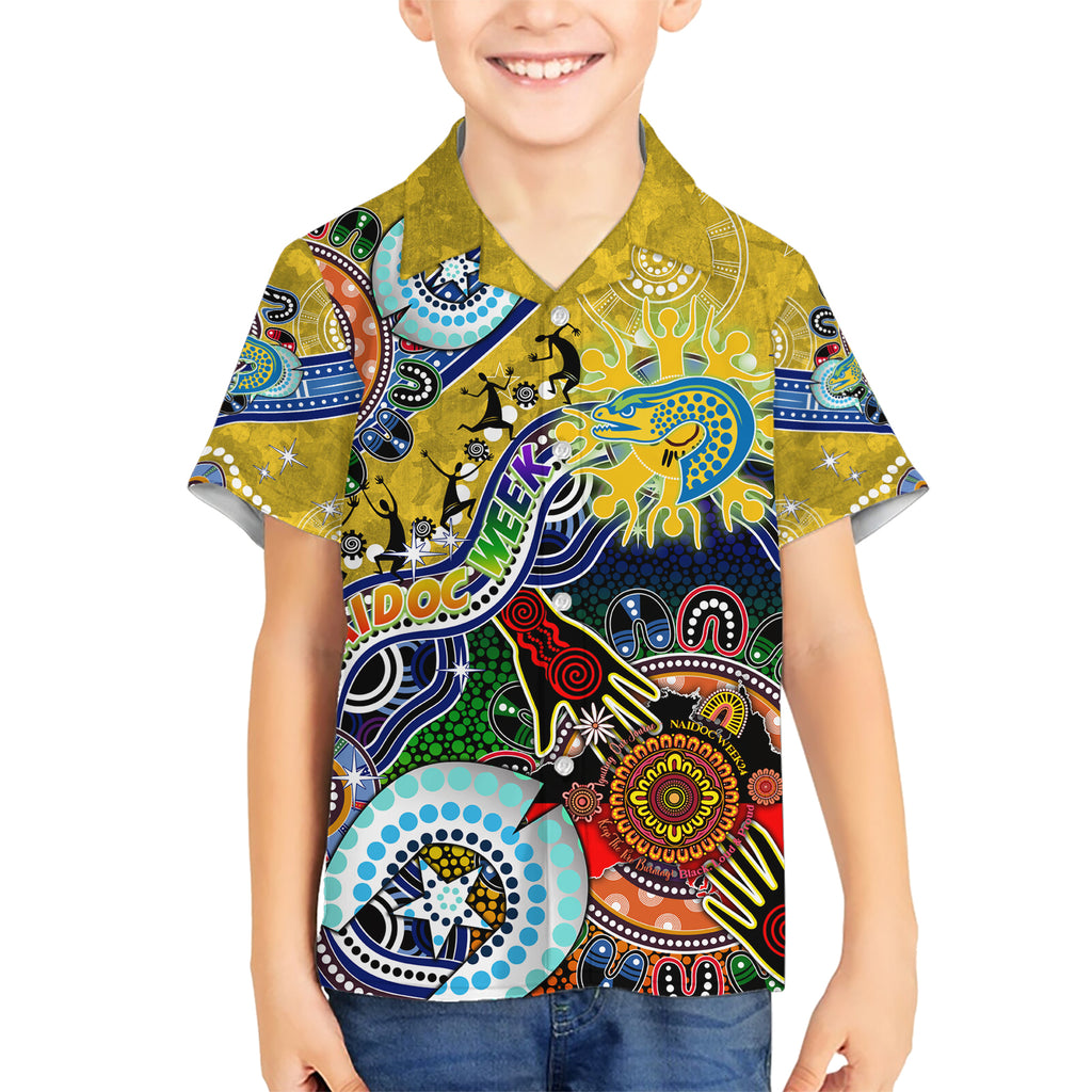 Personalised Eels NAIDOC Week 2024 Hawaiian Shirt Australia Aboriginal Dot Painting