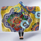 Personalised Eels NAIDOC Week 2024 Hooded Blanket Australia Aboriginal Dot Painting
