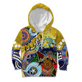 Personalised Eels NAIDOC Week 2024 Kid Hoodie Australia Aboriginal Dot Painting