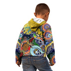 Personalised Eels NAIDOC Week 2024 Kid Hoodie Australia Aboriginal Dot Painting