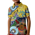Personalised Eels NAIDOC Week 2024 Kid Polo Shirt Australia Aboriginal Dot Painting