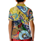 Personalised Eels NAIDOC Week 2024 Kid Polo Shirt Australia Aboriginal Dot Painting