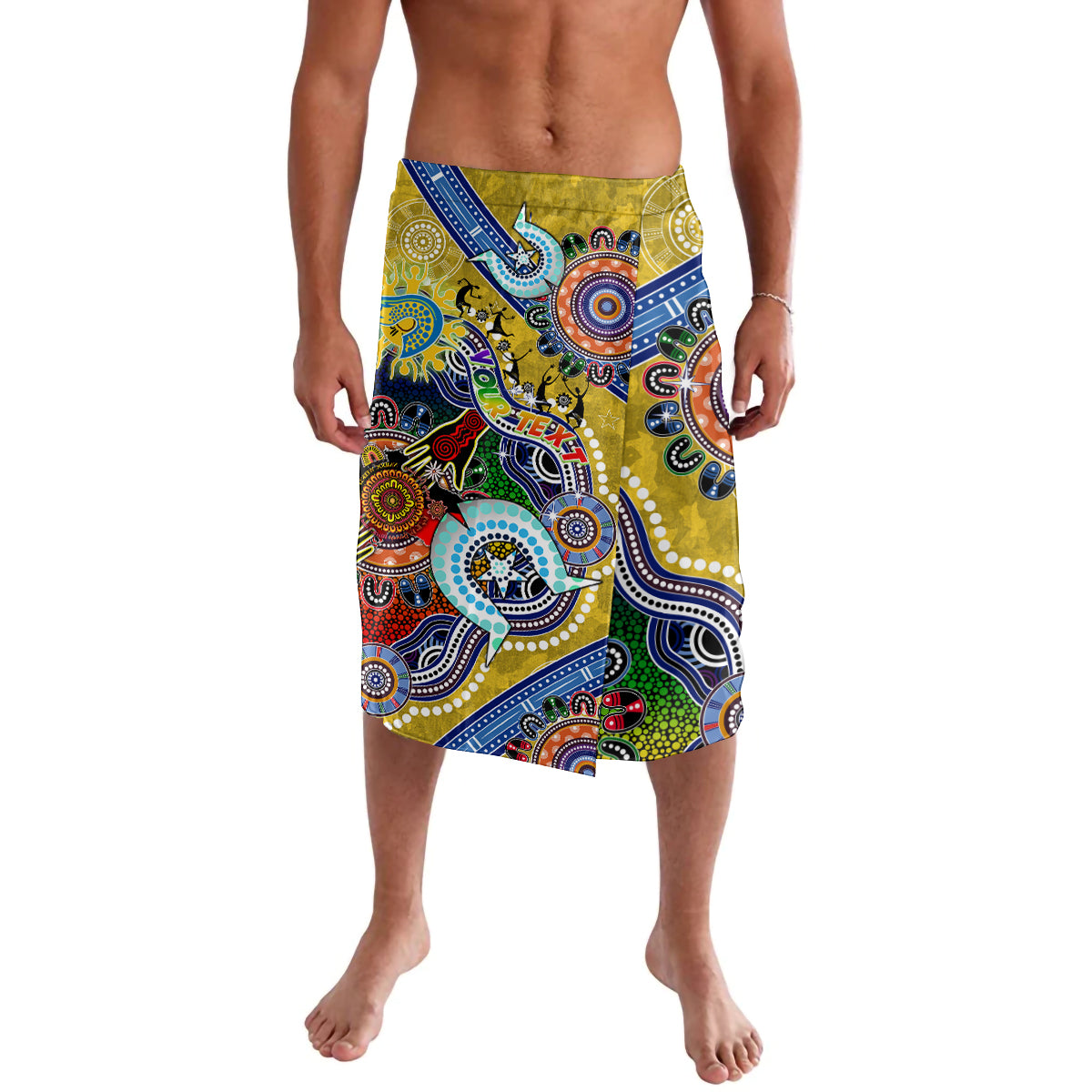 Personalised Eels NAIDOC Week 2024 Lavalava Australia Aboriginal Dot Painting