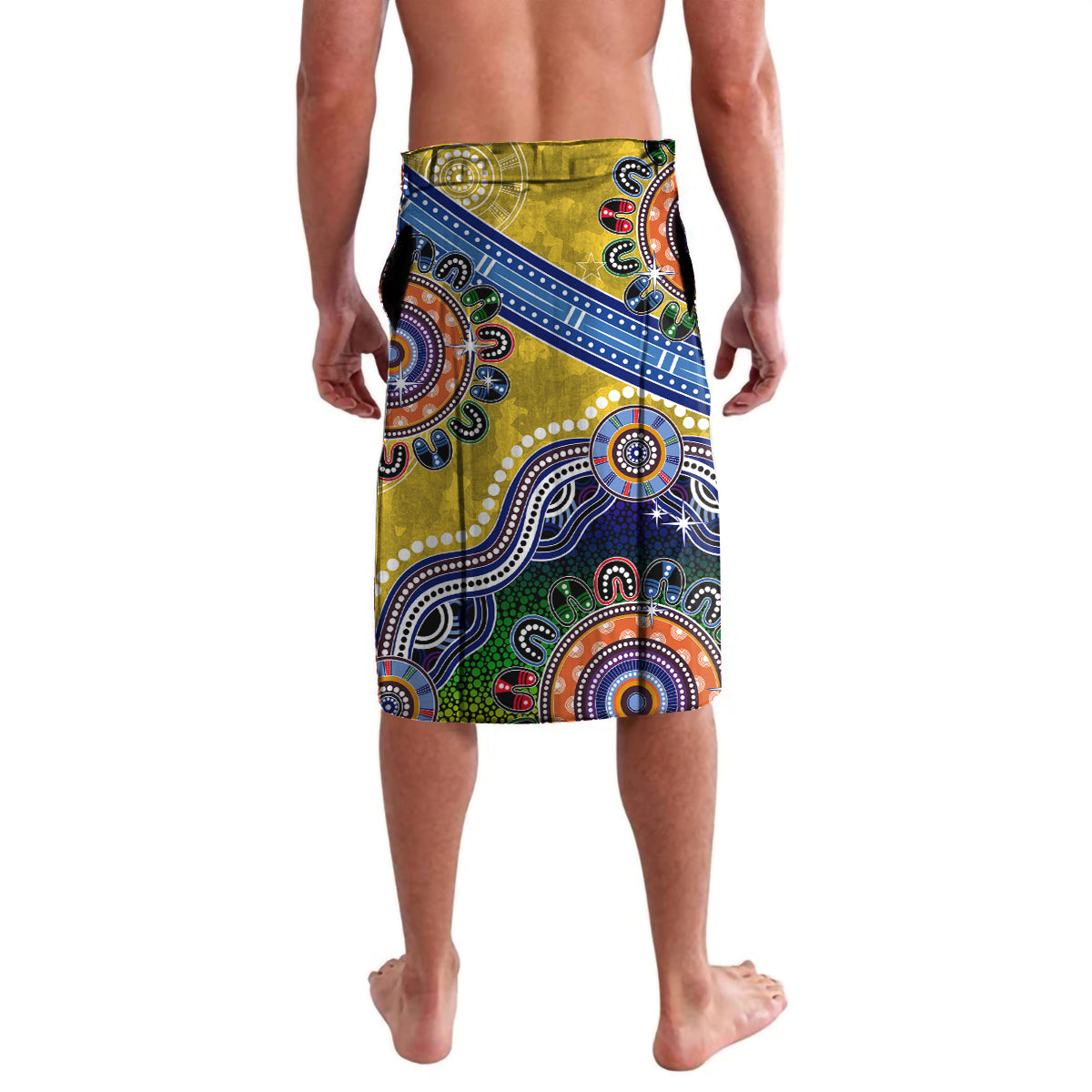 Personalised Eels NAIDOC Week 2024 Lavalava Australia Aboriginal Dot Painting