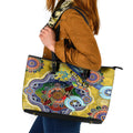 Personalised Eels NAIDOC Week 2024 Leather Tote Bag Australia Aboriginal Dot Painting