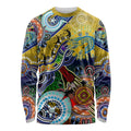 Personalised Eels NAIDOC Week 2024 Long Sleeve Shirt Australia Aboriginal Dot Painting