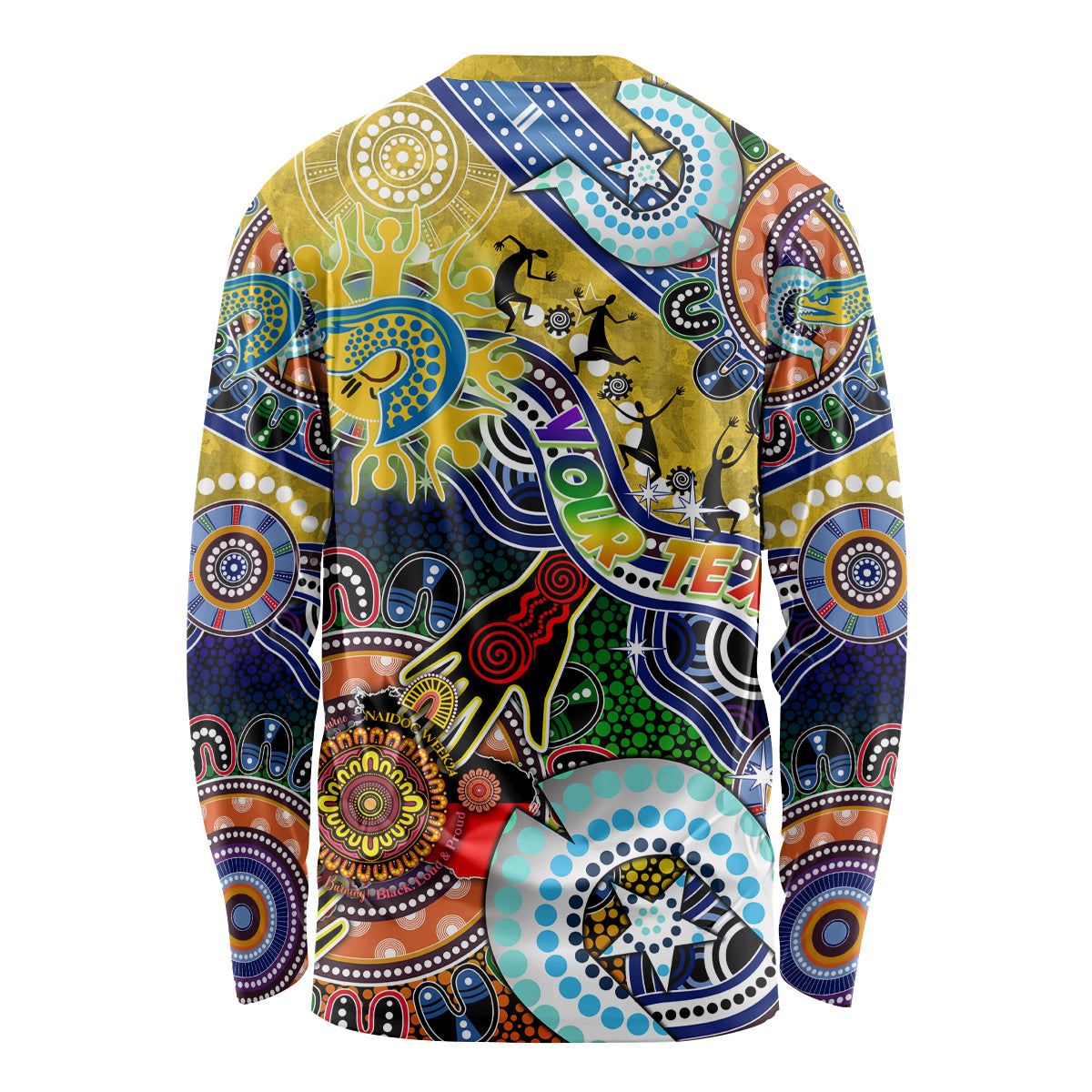 Personalised Eels NAIDOC Week 2024 Long Sleeve Shirt Australia Aboriginal Dot Painting