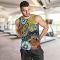 Personalised Eels NAIDOC Week 2024 Men Tank Top Australia Aboriginal Dot Painting