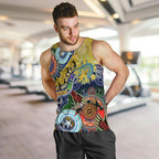 Personalised Eels NAIDOC Week 2024 Men Tank Top Australia Aboriginal Dot Painting