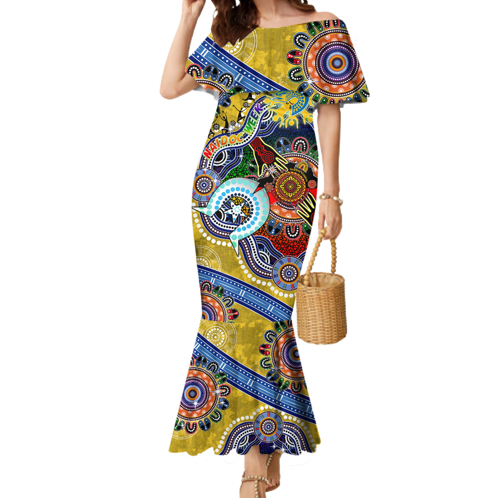 Personalised Eels NAIDOC Week 2024 Mermaid Dress Australia Aboriginal Dot Painting