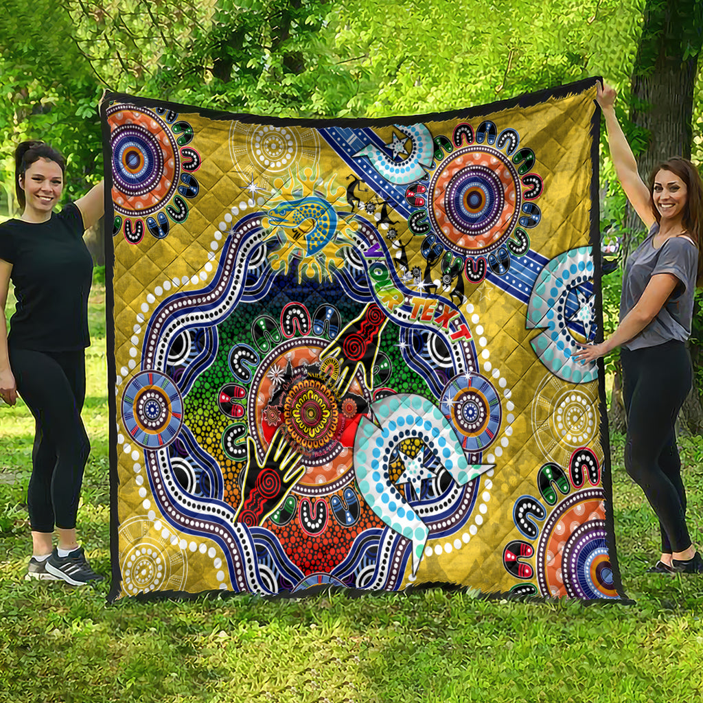 Personalised Eels NAIDOC Week 2024 Quilt Australia Aboriginal Dot Painting