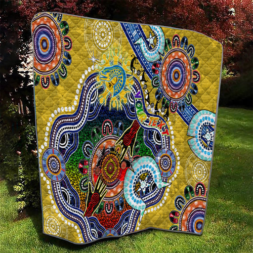 Personalised Eels NAIDOC Week 2024 Quilt Australia Aboriginal Dot Painting