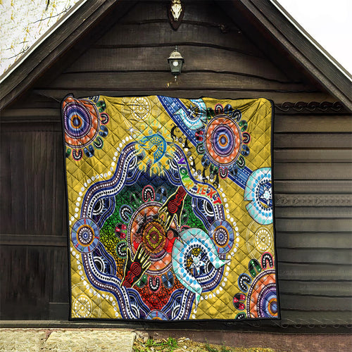 Personalised Eels NAIDOC Week 2024 Quilt Australia Aboriginal Dot Painting