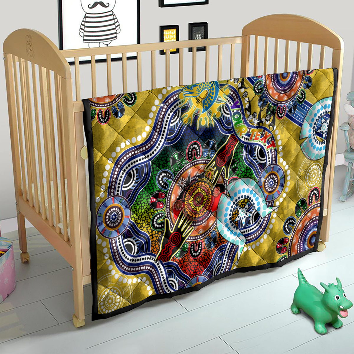 Personalised Eels NAIDOC Week 2024 Quilt Australia Aboriginal Dot Painting
