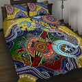 Personalised Eels NAIDOC Week 2024 Quilt Bed Set Australia Aboriginal Dot Painting