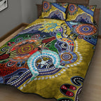 Personalised Eels NAIDOC Week 2024 Quilt Bed Set Australia Aboriginal Dot Painting